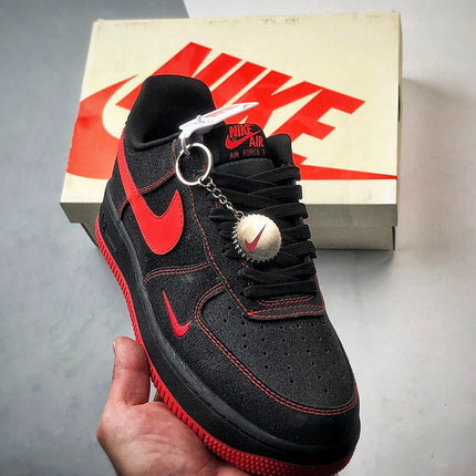 Nike Air Force 1 Black Red Swan Starry Sky