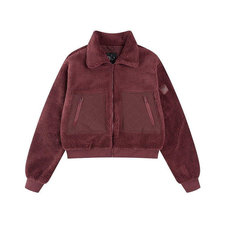 Veste Polaire Alo Bordeaux face