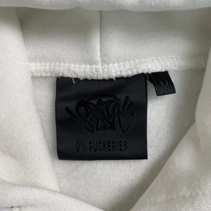Sweat à capuche avec logo Syna World Hood blanc