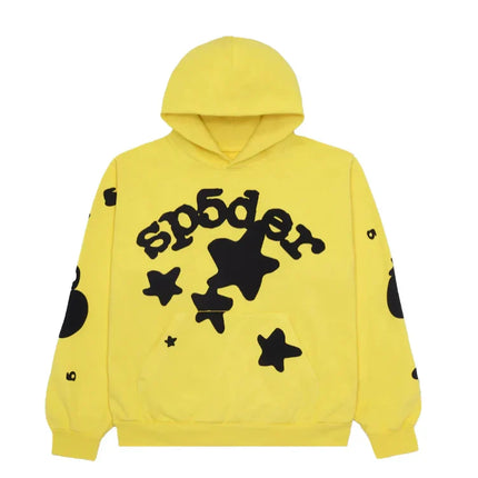 Sweat à capuche SP5DER BELUGA doré