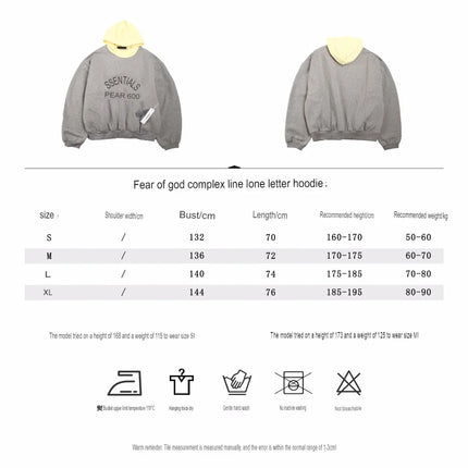 Sweat à capuche Fear of God Essentials - Gris avec capuche jaune