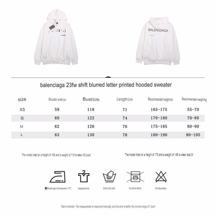 Balenciaga White Logo Hoodie