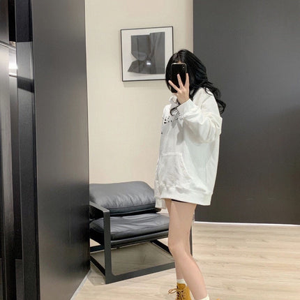 Balenciaga White Logo Hoodie