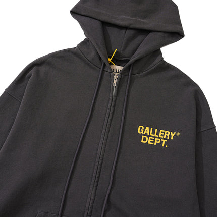 Gallery Dept Zip Up Hoodie GRIS