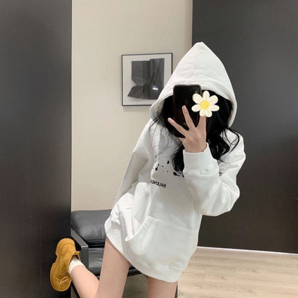 Balenciaga White Logo Hoodie