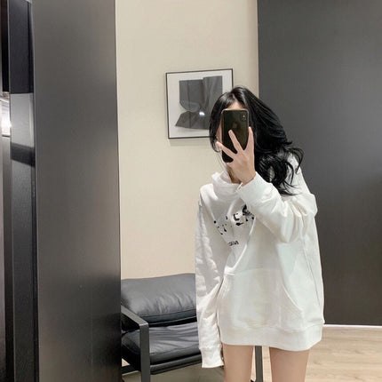 Balenciaga White Logo Hoodie