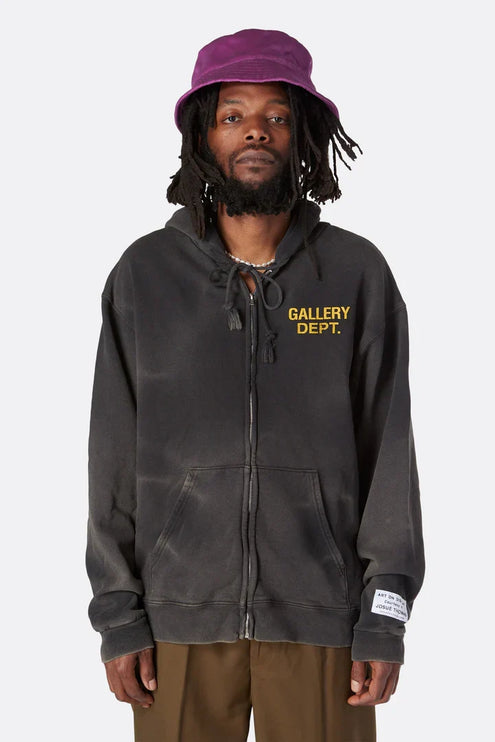 Gallery Dept Zip Up Hoodie GRIS