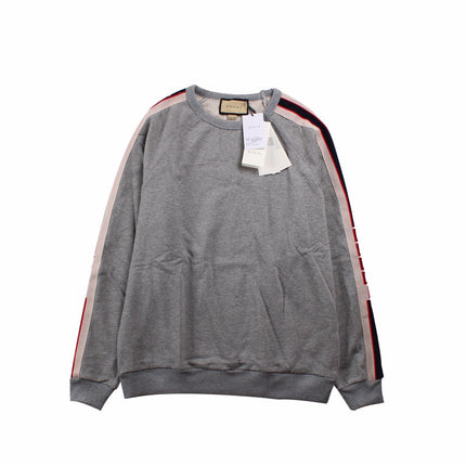 Gucci Grey Sweatshirt with Stripe Detail