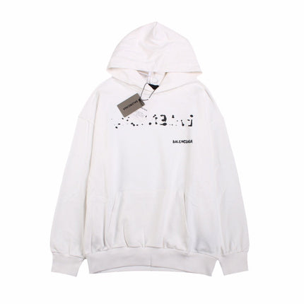 Balenciaga White Logo Hoodie