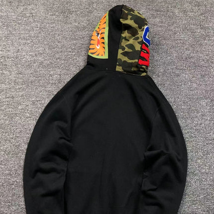 Sweat à capuche entièrement zippé BAPE Shark noir