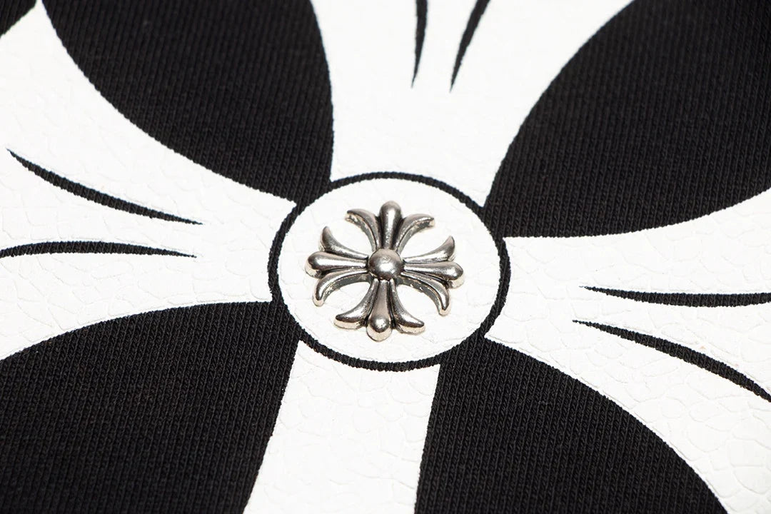 SWEAT-SHIRT NOIR CHROME HEARTS CROIX BLANCHE