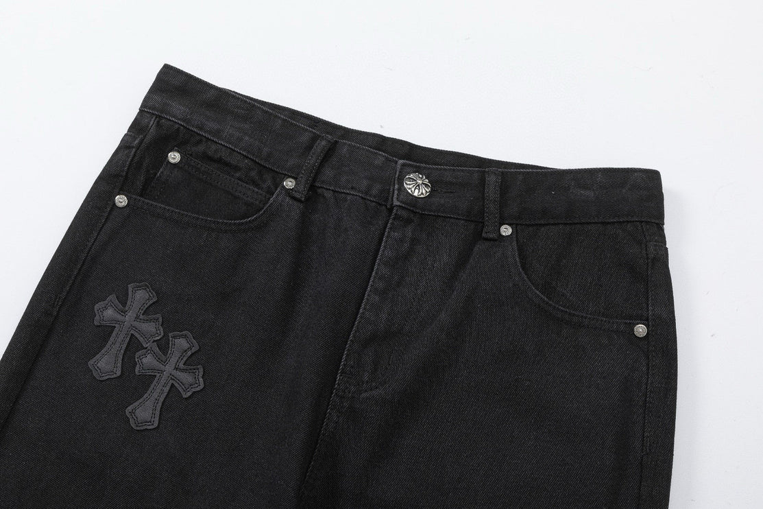 JEAN CHROME HEARTS DOUBLE CROSS NOIR