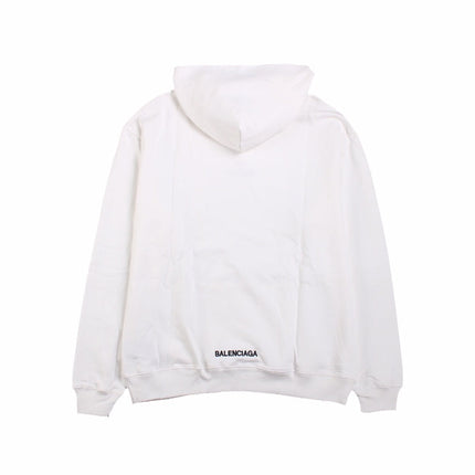 Balenciaga White Be Yourself Hoodie