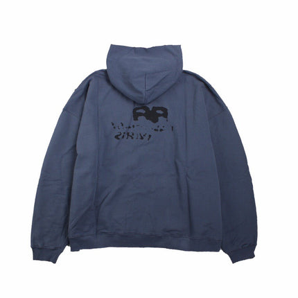 Balenciaga Paris Graffiti Hoodie - Blue