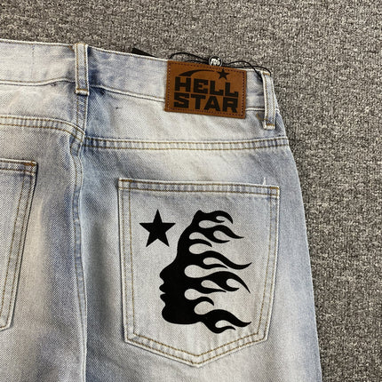 Jean Hellstar Black Flame bleu délavé