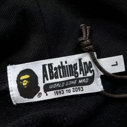 Sweat à capuche entièrement zippé BAPE Shark noir