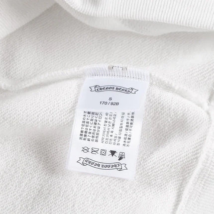 SWEAT-SHIRT BLANC AVEC PATCH CROIX CHROME HEARTS