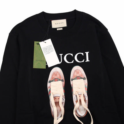 Gucci Black Sweatshirt with Ballet Slippers Print