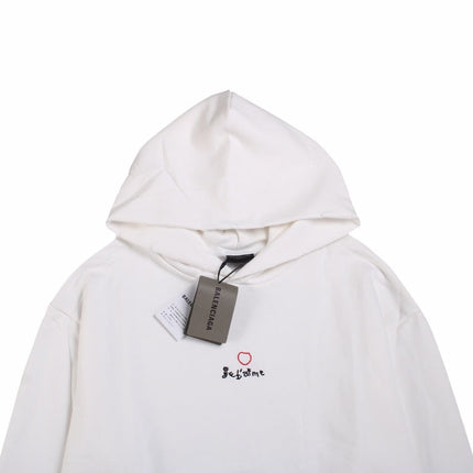 Balenciaga White Be Yourself Hoodie