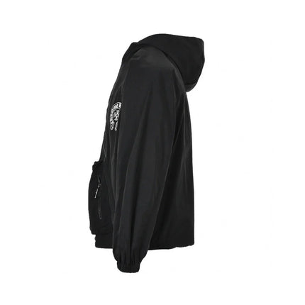 Sweat à capuche zippé asymétrique Chrome Hearts noir