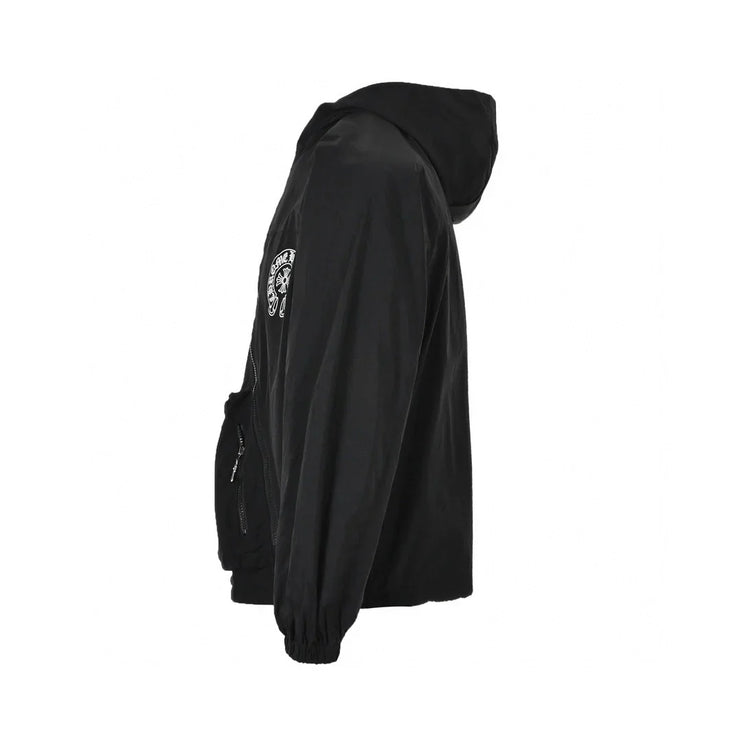 Sweat à capuche zippé asymétrique Chrome Hearts noir