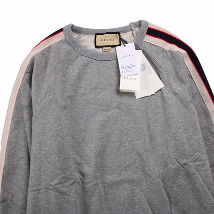 Gucci Grey Sweatshirt with Stripe Detail