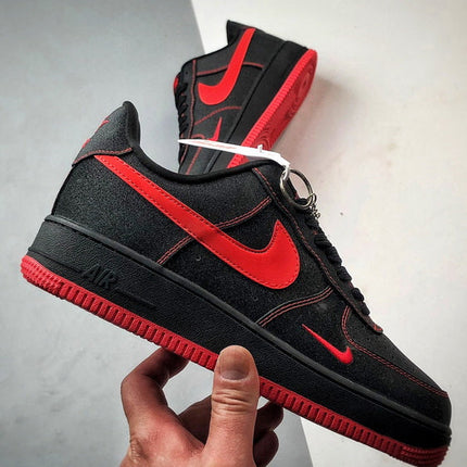 Nike Air Force 1 Black Red Swan Starry Sky