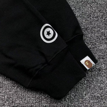 Sweat à capuche entièrement zippé BAPE Shark noir