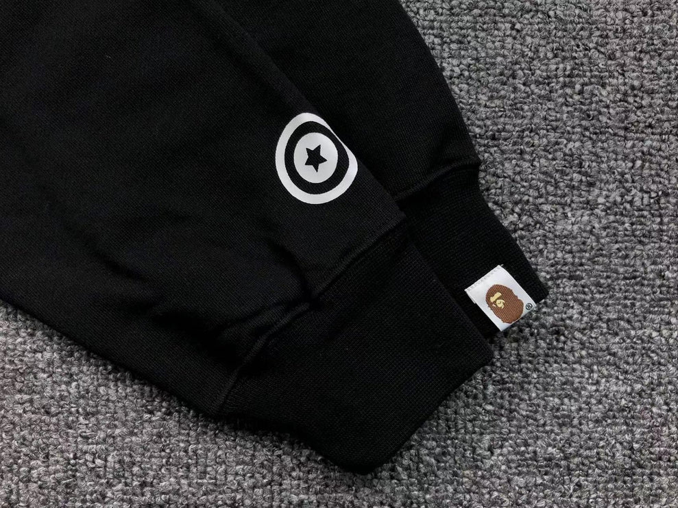 Sweat à capuche entièrement zippé BAPE Shark noir