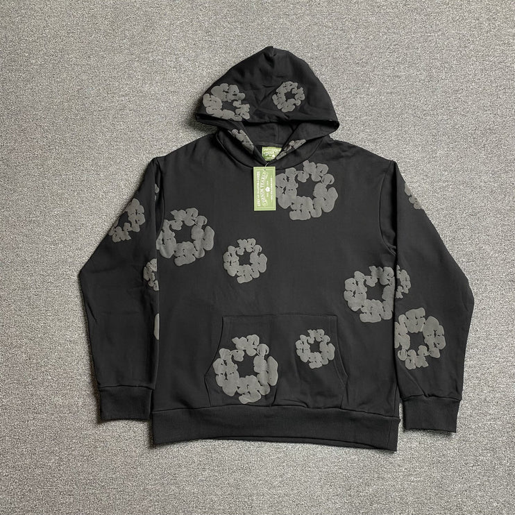 Sweat à capuche Denim Tears monochrome noir
