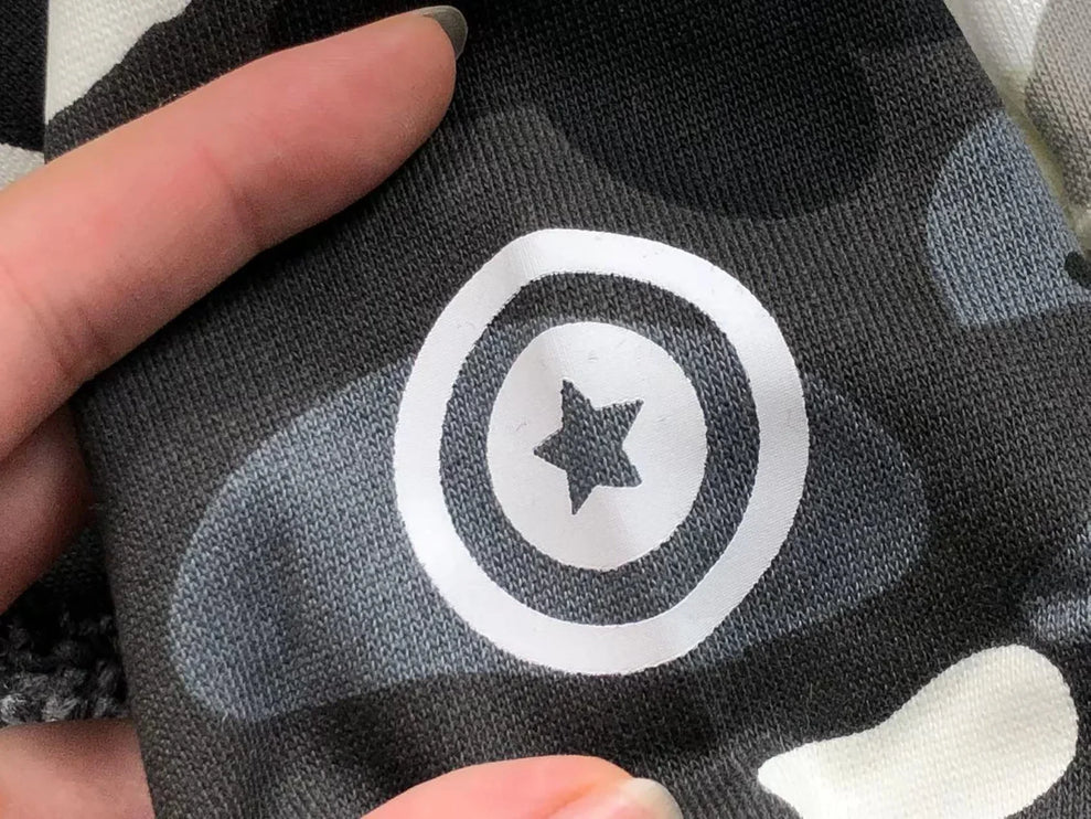 Sweat à capuche entièrement zippé BAPE CITY CAMO HALF SHARK BLANC/NOIR