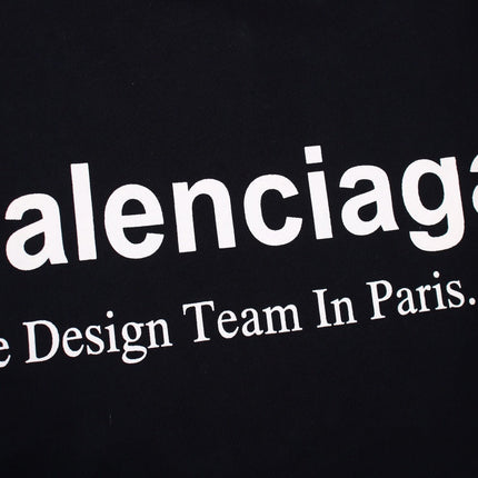 BALENCIAGA PARIS TEAM HOODIE BLACK