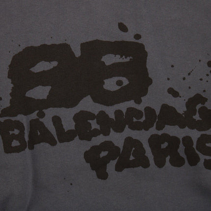 Balenciaga Paris Graffiti Hoodie - Blue