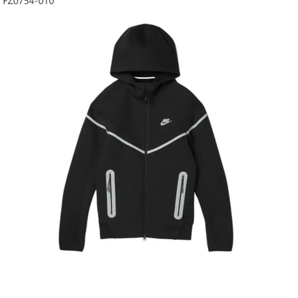 SWEAT A CAPUCHE NIKE TECH FLEECE REFLECHISSANT NOIR