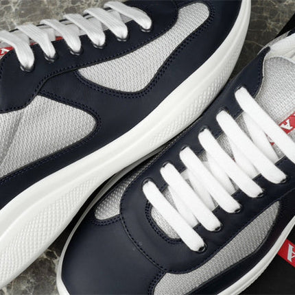 PRADA AMERICA'S CUP LEATHER NAVY SILVER