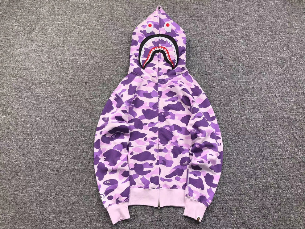 Sweat à capuche entièrement zippé BAPE COLOR CAMO VIOLET