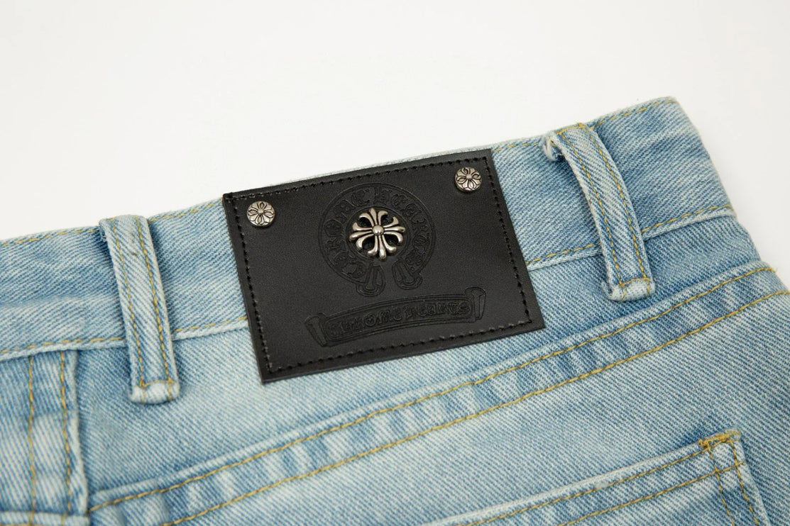 JEAN BLEU BRODÉ CHROME HEARTS SEX
