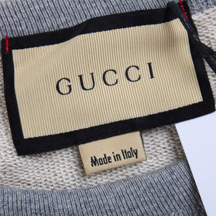Gucci Grey Sweatshirt with Stripe Detail