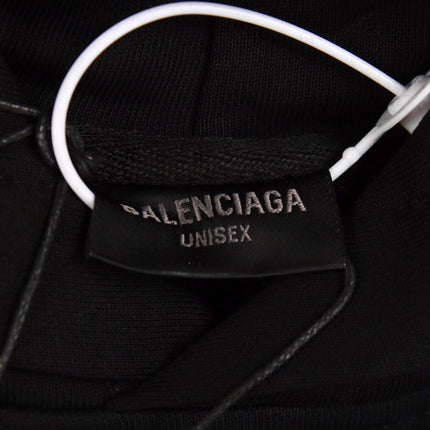BALENCIAGA PARIS TEAM HOODIE BLACK