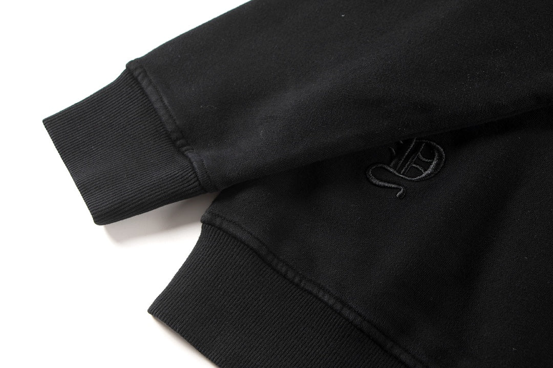SWEAT-SHIRT NOIR CHROME HEARTS CROIX MÉTALLIQUE