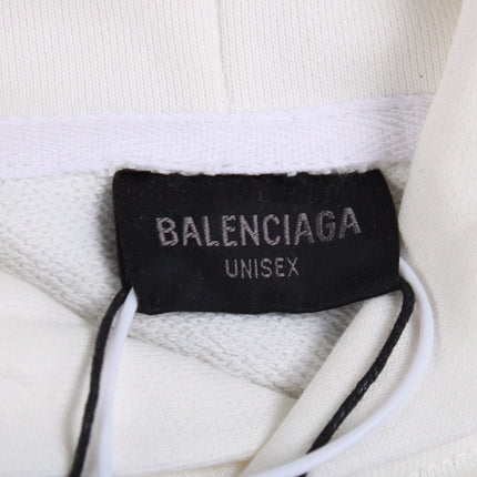 Balenciaga White Logo Hoodie