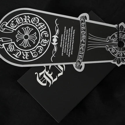 Sweat à capuche zippé asymétrique Chrome Hearts noir