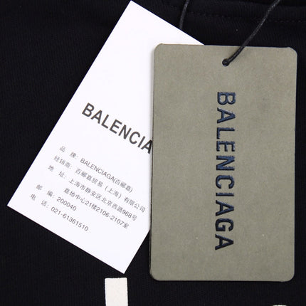 BALENCIAGA PARIS TEAM HOODIE BLACK