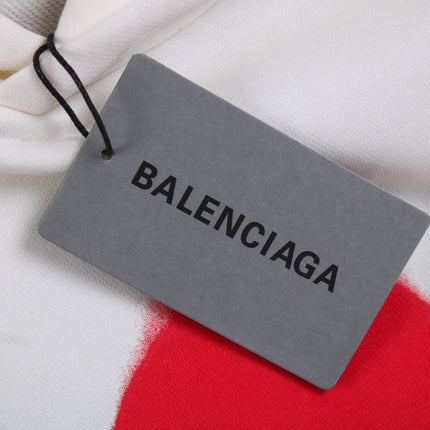 Balenciaga White Hoodie with "I Love" Graphic