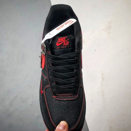 Nike Air Force 1 Black Red Swan Starry Sky