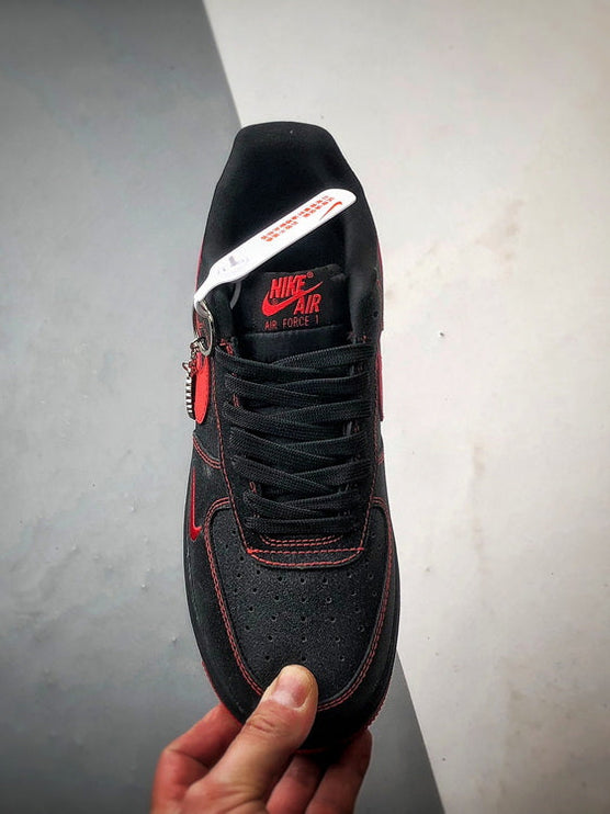 Nike Air Force 1 Black Red Swan Starry Sky