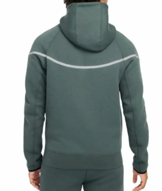 SWEAT A CAPUCHE NIKE TECH FLEECE REFLECHISSANT  VERT