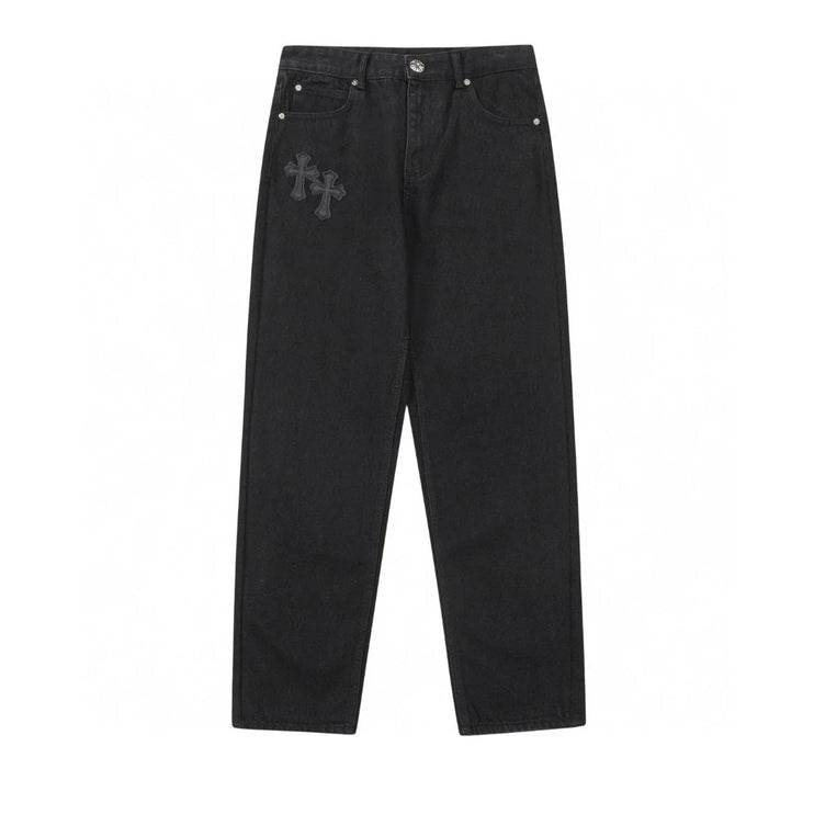 JEAN CHROME HEARTS DOUBLE CROSS NOIR