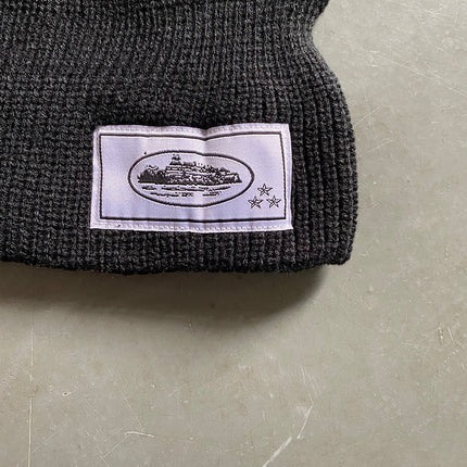 CAGOULE EN TRICOT CORTEIZ NOIR BLANC