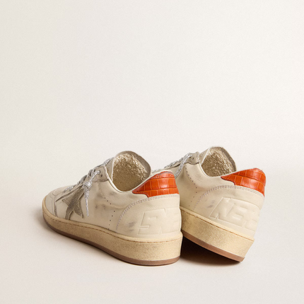 Golden Goose LTD Edition Sneaker – White/Silver with Orange Croc Heel